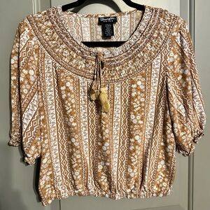 Wrangler Retro Size S Smocked Crop Top EUC